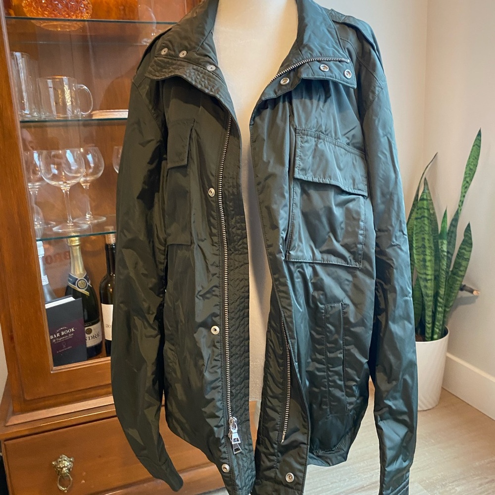 VINCE. Dark Green Military Jacket